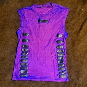 Color Shift Sleeveless Spandex/Lycra Shirt. Sz M